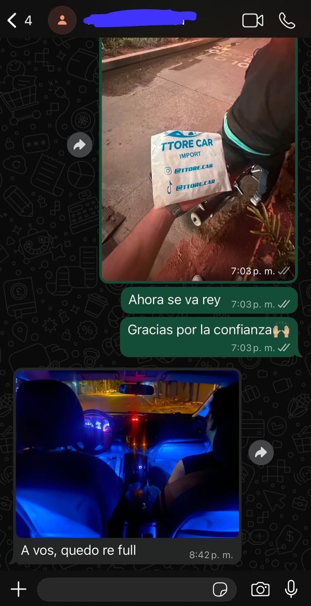 Captura de WhatsApp de cliente satisfecho 1